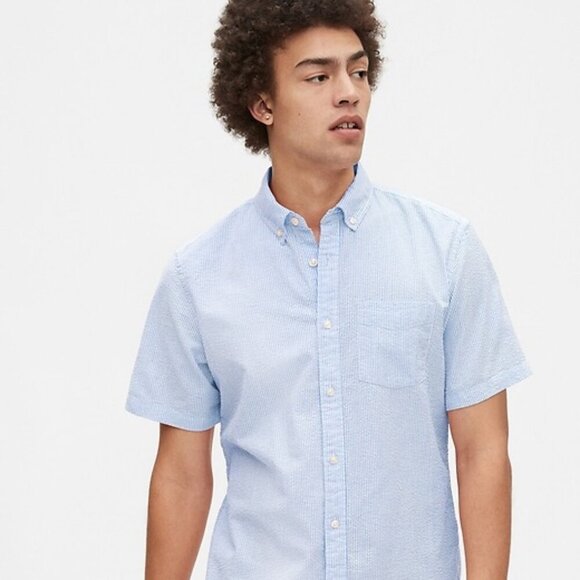 Short Sleeve Oxford Shirt - Picture 1 of 8